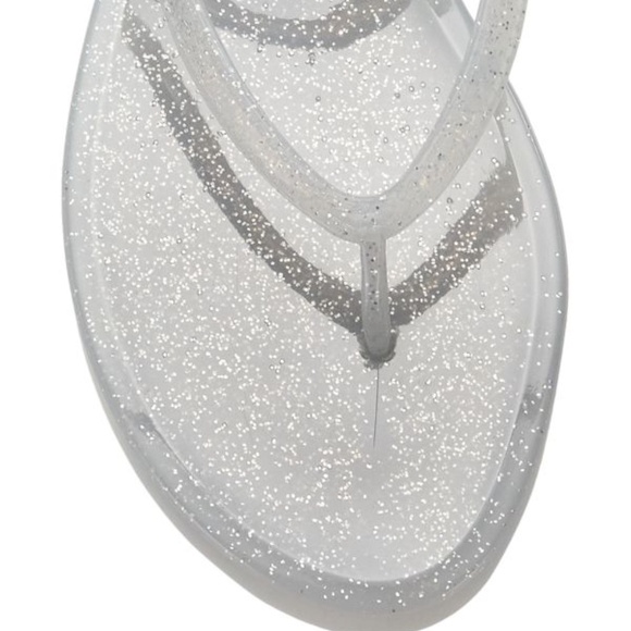 Stuart Weitzman Summer Jelly Sandals in Silver, size 10 - Picture 4 of 9